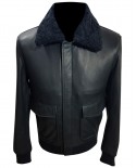 Men Leather Jacket with Fur